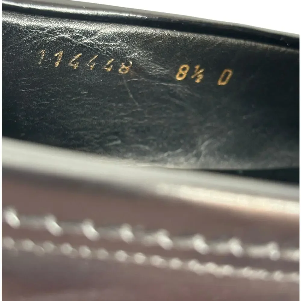 Gucci Loafers Mens Black Leather Size 8.5 D Old Money Quiet Luxury Slip On